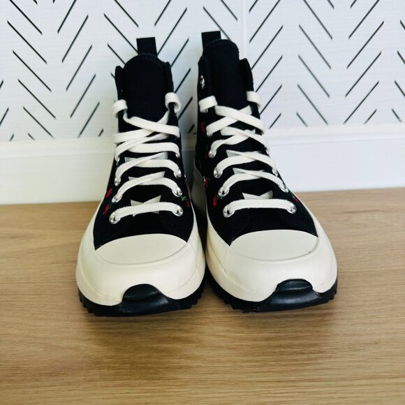🍒Rare Converse Run Star Hike Hi Women Platform Shoes 6.5 Cherries Black A08113C - Picture 5 of 13